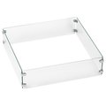 American Fireglass American Fireglass FG-SQP-30 30 in. Tempered Glass Flame Guard for Square Drop-In Fire Pit Pan FG-SQP-30